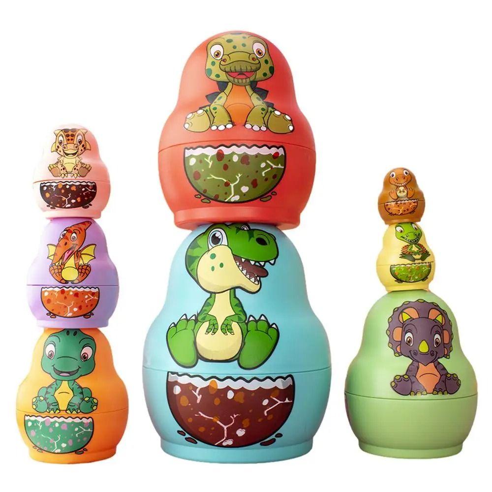 Animals Pattern Stacking Nesting Dolls 6 Layer Stacking Cups Gams Gift for Boy