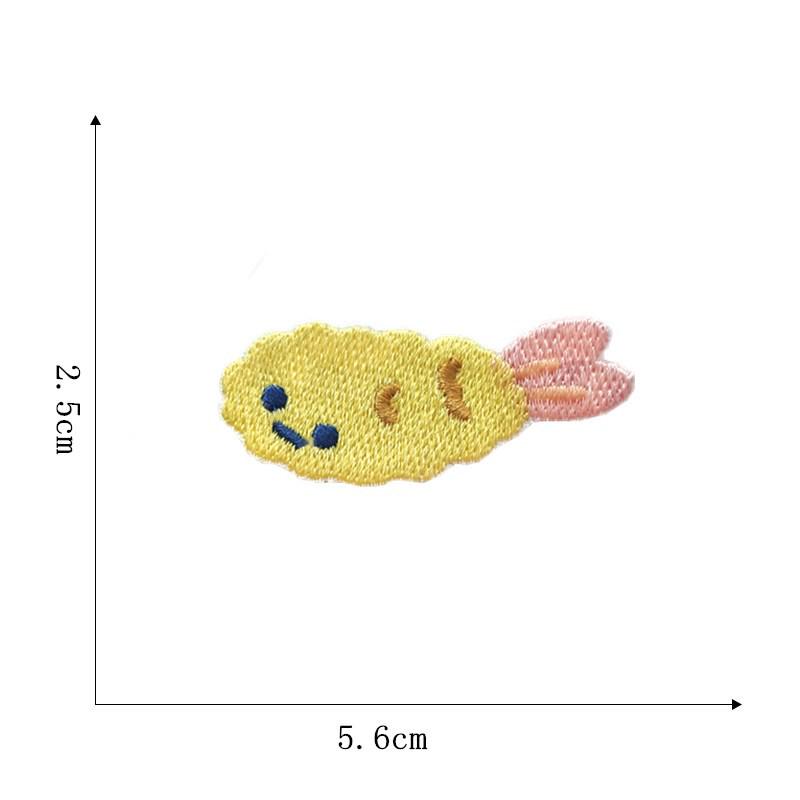 Salmon Sushi Embroidery Patch for Bags, Shoes, and Clothing Decoration