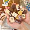 Cartoon Fun Snack Eraser Students Stationery Eraser NEW Chocolate Shape Eraser