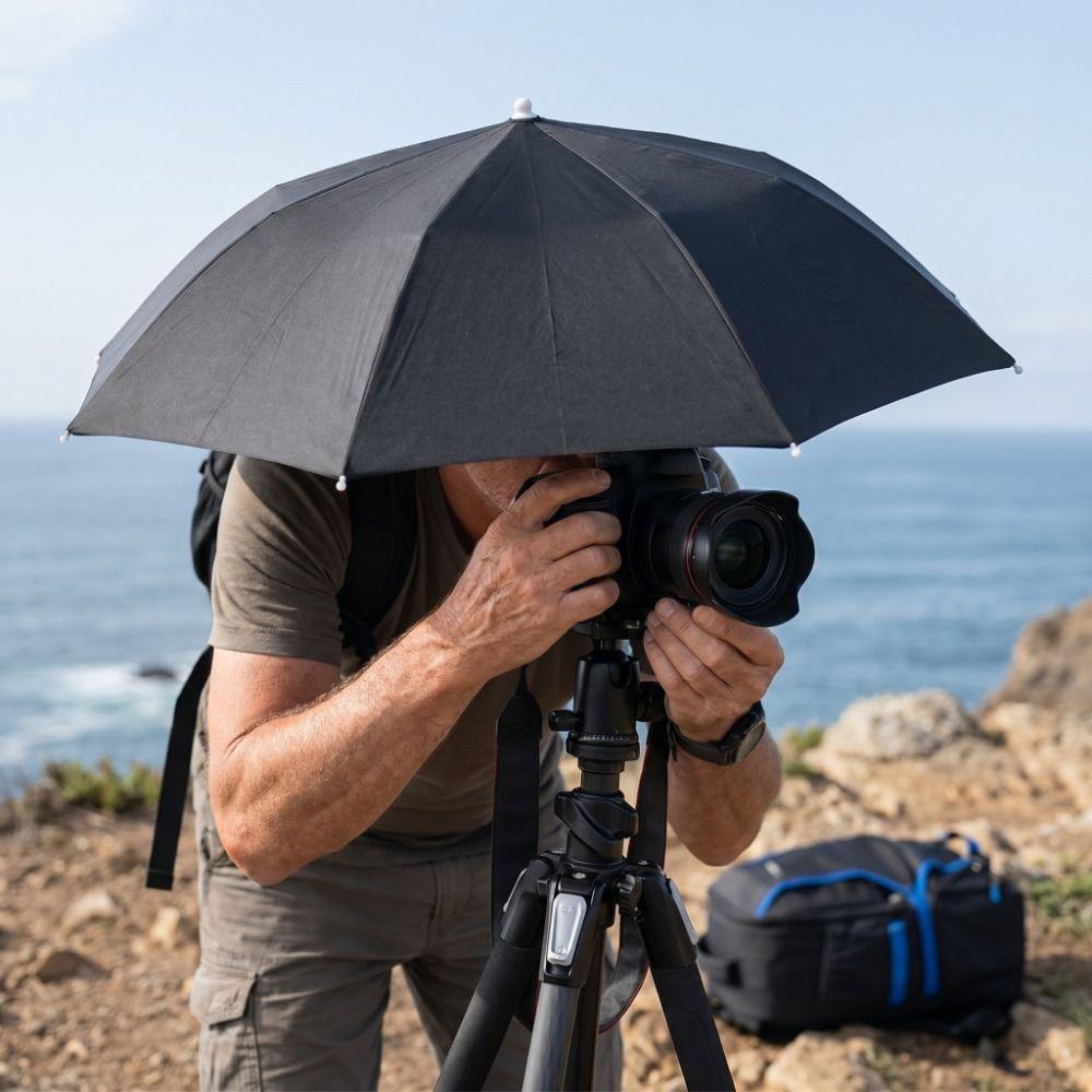 Windproof Portable Umbrella Hat Sunscreen Sun Umbrella Large Size Fishing Head Umbrella Outdoor
