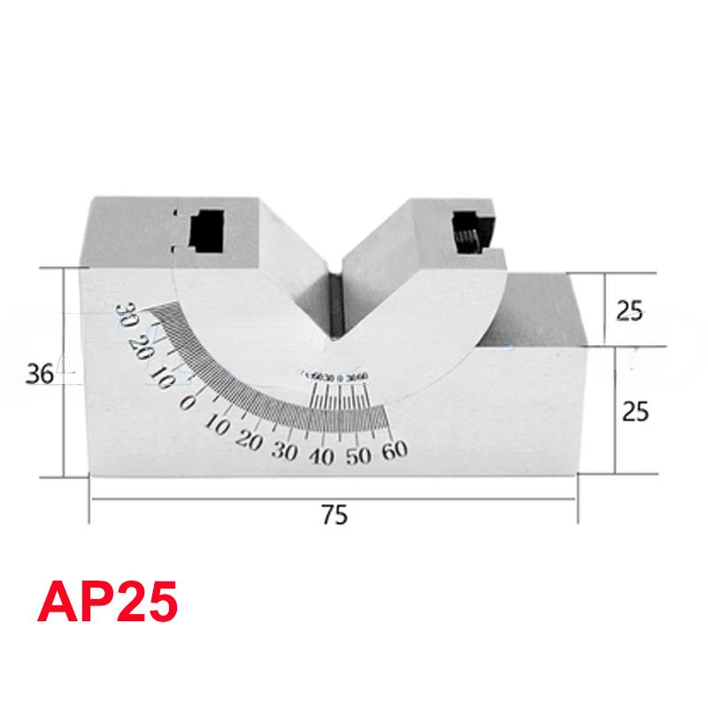 Milling Machine Precision Parts Adjustable Pad 0/30/60 Angle Gauge Debugge V Block Angler Top Tool AP25 AP30 AP46 For Measuring