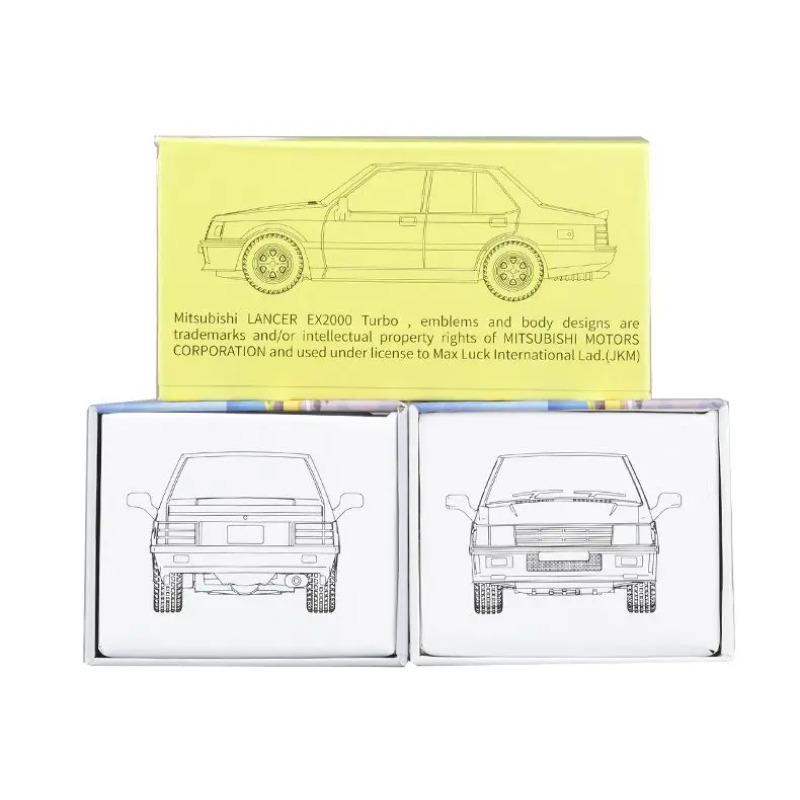 1/64 Mitsubishi Lancer EX2000 Turbo Миниатюрная модель Литой сплав Игрушечная машинка 1/64 JKM Классический автомобиль Свободные колеса Коллекция Подарок