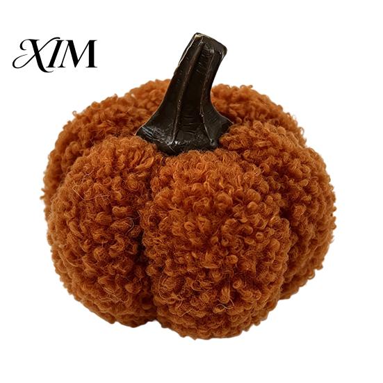 Cozy Farmhouse Autumn Decor Mini Plush Artificial Pumpkin Decoration, Fall 3D Stuffed Halloween Home Decoration Ornament for Thanksgiving Seasonal