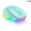 Ergonomic 2.4G Plug And Play Wireless Silent Mouse 1600 DPI LED Backlit Rechargeable Wireless Mouse For Pc/desktop/laptop-Green