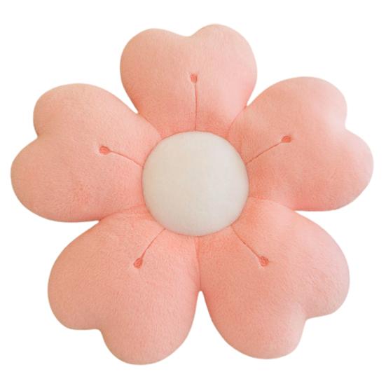 Throw Pillow Wear Resistant Washable Non-Fading Aesthetic Flower Shaped Floor Pillow Decorative Cushion Sofa Couch Decor