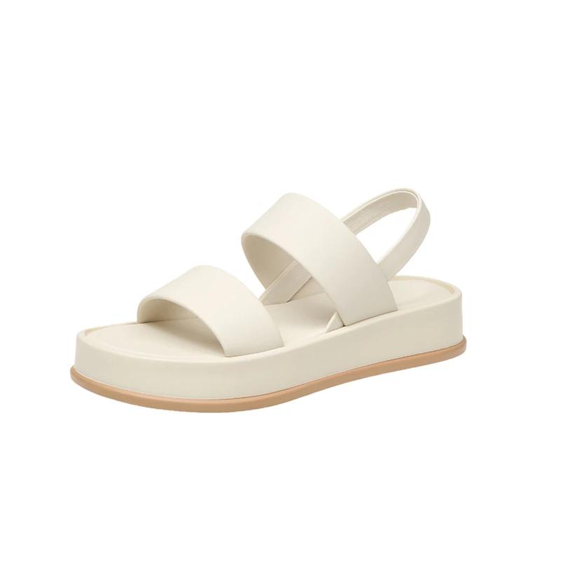 Повседневная одежда 2024 года с сандалиями снаружи, летняя женская модель 2024 года в корейском стиле с бисквитом на толстой подошве, небольшого роста и