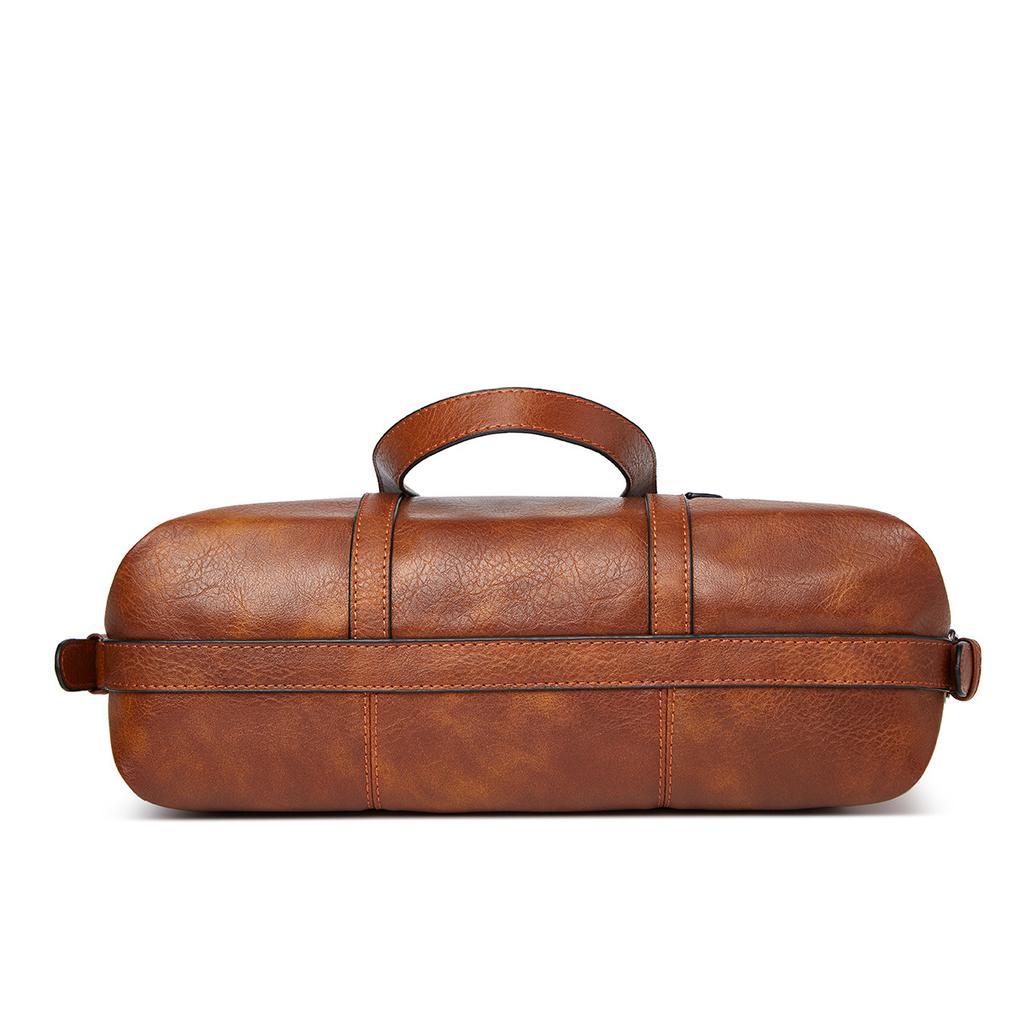 Женская модная мягкая кожаная большая сумка-тоут на одно плечо, ретро-сумка-мессенджер