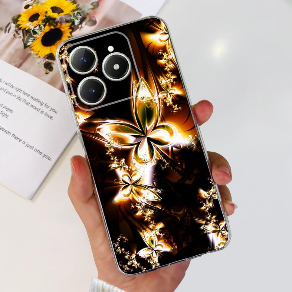 Чехол-сердце для пары для Realme Narzo N61 N63 Realme C63 C61 Прозрачный Мягкий Силиконовый Тонкий Чехол для Телефона Модный Capas