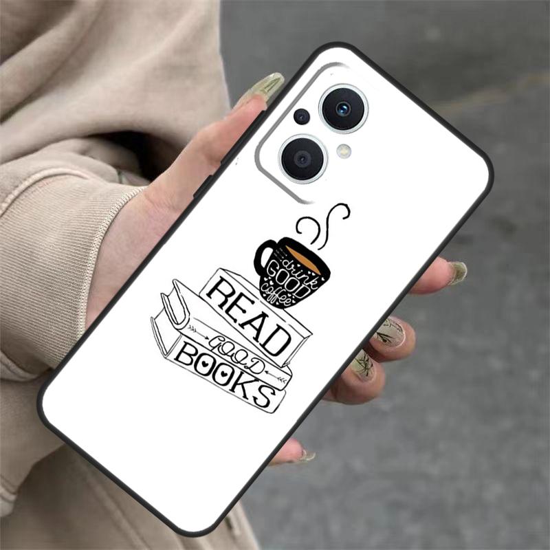 Чехол 'Книги и Кофе' для OPPO Reno 8T 13F 14F 12F 11F 10 12 13 14 Pro 7 8 Lite OPPO Find X8 X6 X9 Pro