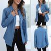Женская модная повседневная джинсовая куртка на пуговицах с длинными рукавами и лацканами 2022, пальто