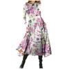 Women's Fashion Casual Printed Round Neck Pullover Slim Fitting Long Sleeve Dress