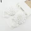 2Pcs Baby Infant Toddler Girl Ribbon Flowers Barefoot Sandals Sock Toe Shoes