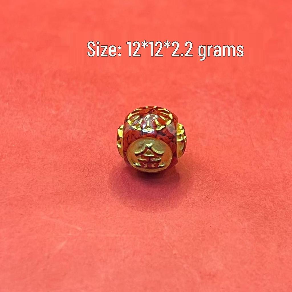 Original Gold-Plated Cinnabar Turtle Shell Fu Plaque and Gourd Pouch Accessories