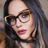 New Vintage Square Sunglasses Women Men Cat Eye Rectangle Sun Glasses Female Eyewear Oculos De Sol for Male Female Eyeglasses