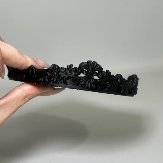 Готический лоток для демонстрации украшений, 3D-печать, черная подставка для безделушек для ожерелья, браслета, кольца, часов, винтажный декоративный поднос для кухни, гостиной, домашнего декора