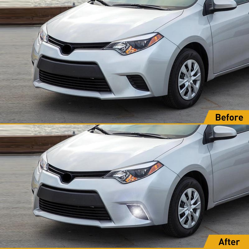 Для Toyota Corolla Altis CE ECO L LE 2014 2015 2016 версия для США светодиодные противотуманные фары DRL дневные ходовые огни автомобильные фары галогенные 12 В