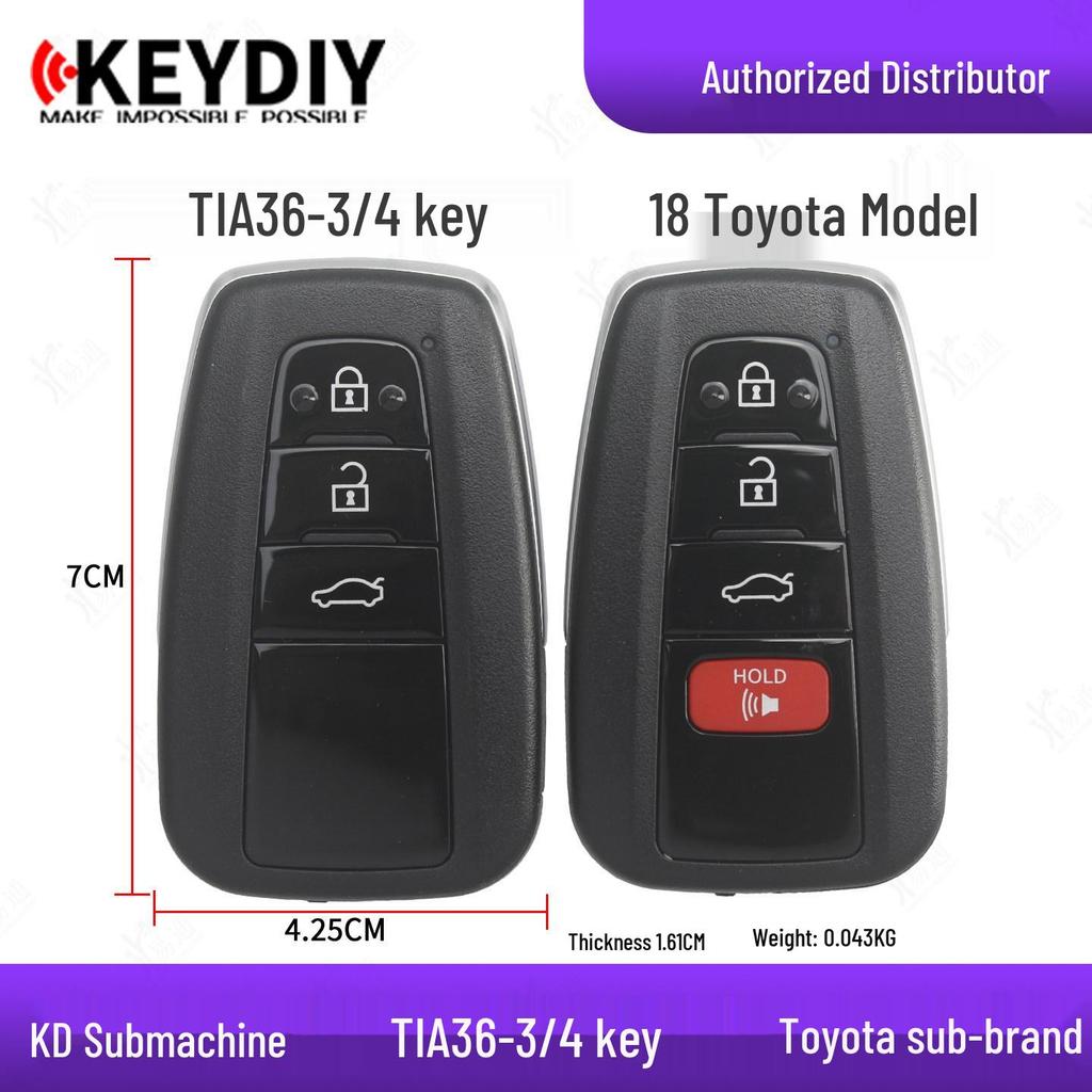 KD TIA36-4-кнопочный смарт-ключ-карта для новых моделей Toyota 8A 4D Пульт дистанционного управления X3