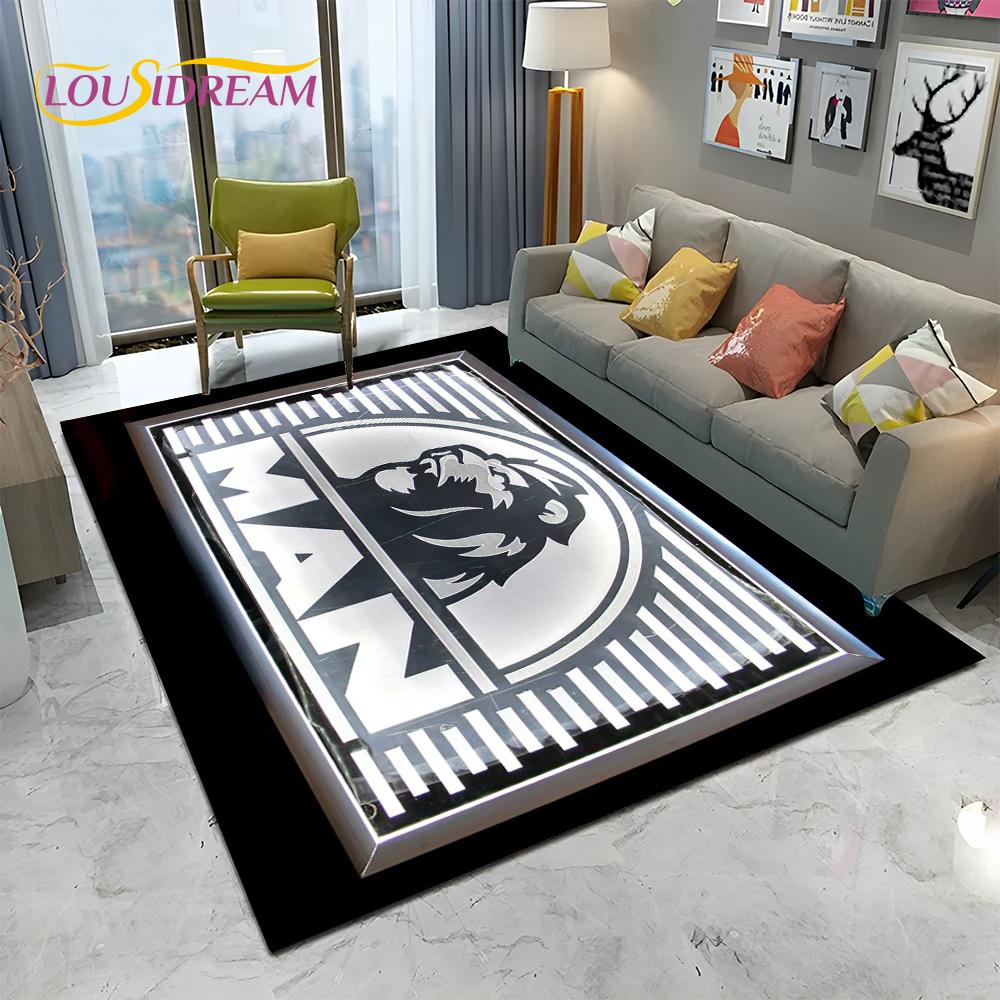 Man Truck Logo Series 3D Печать HD Ковер Ковер для Дома Гостиная Спальня Диван Коврик Декор, детский коврик Нескользящий напольный коврик