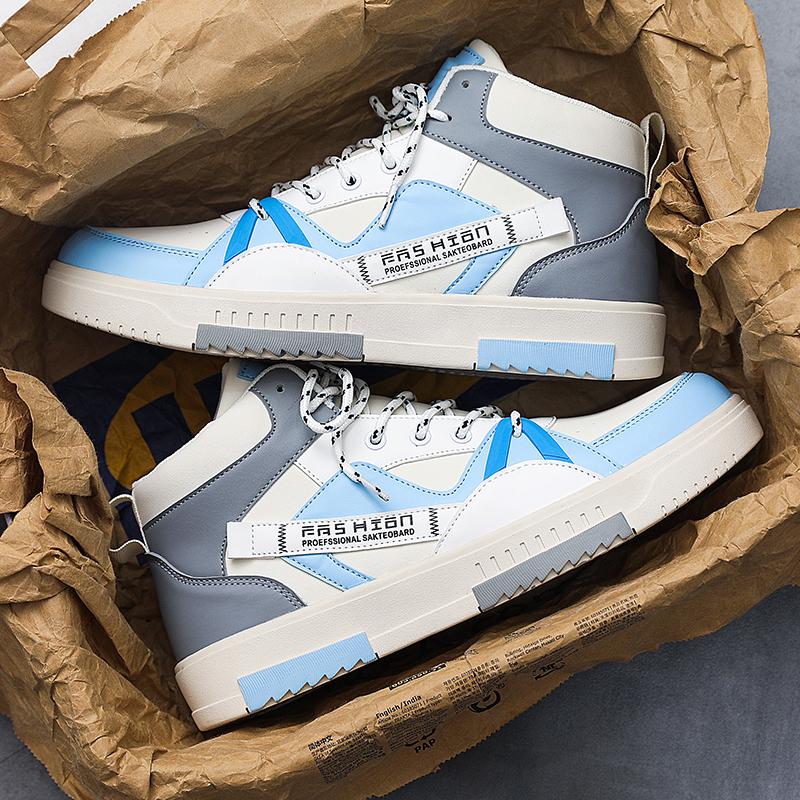 Новые мужские классические модные высокие толстые подошвы для скейтбординга удобные мягкие баскетбольные кроссовки