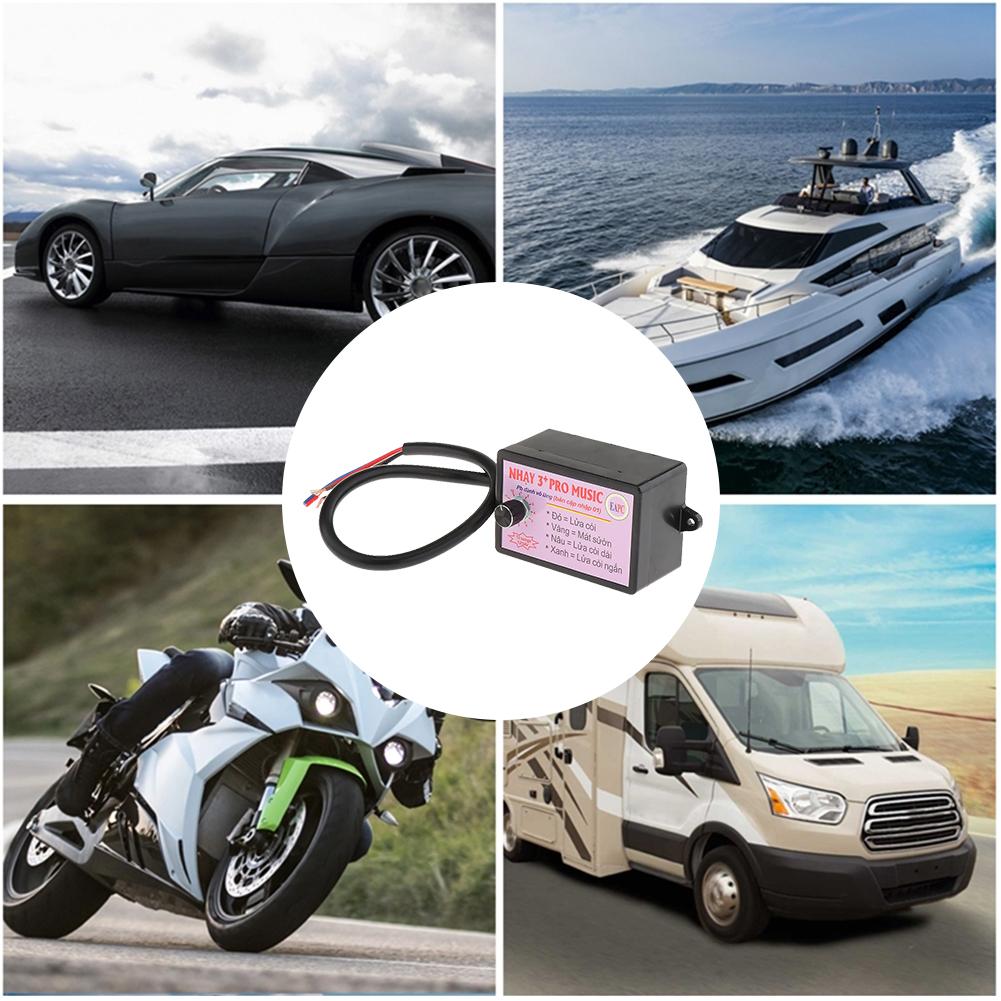 12-24 В автомобильный контроллер воздушного гудка для грузовика, контроллер автомобильного гудка 3/12 звуковых эффектов, автомобильное реле двигателя, музыкальная шкатулка для автомобиля, грузовика, морской лодки