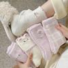 Ladies Autumn and Winter Cute Cartoon Animal Cat Embroidery Warm Yuezi Floor Mid Tube Socks
