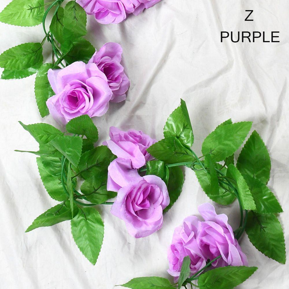 Гирлянда Декор для вечеринки Искусственные украшения Зеленые листья Искусственный цветок Виноградная лоза Сухоцветы Роза