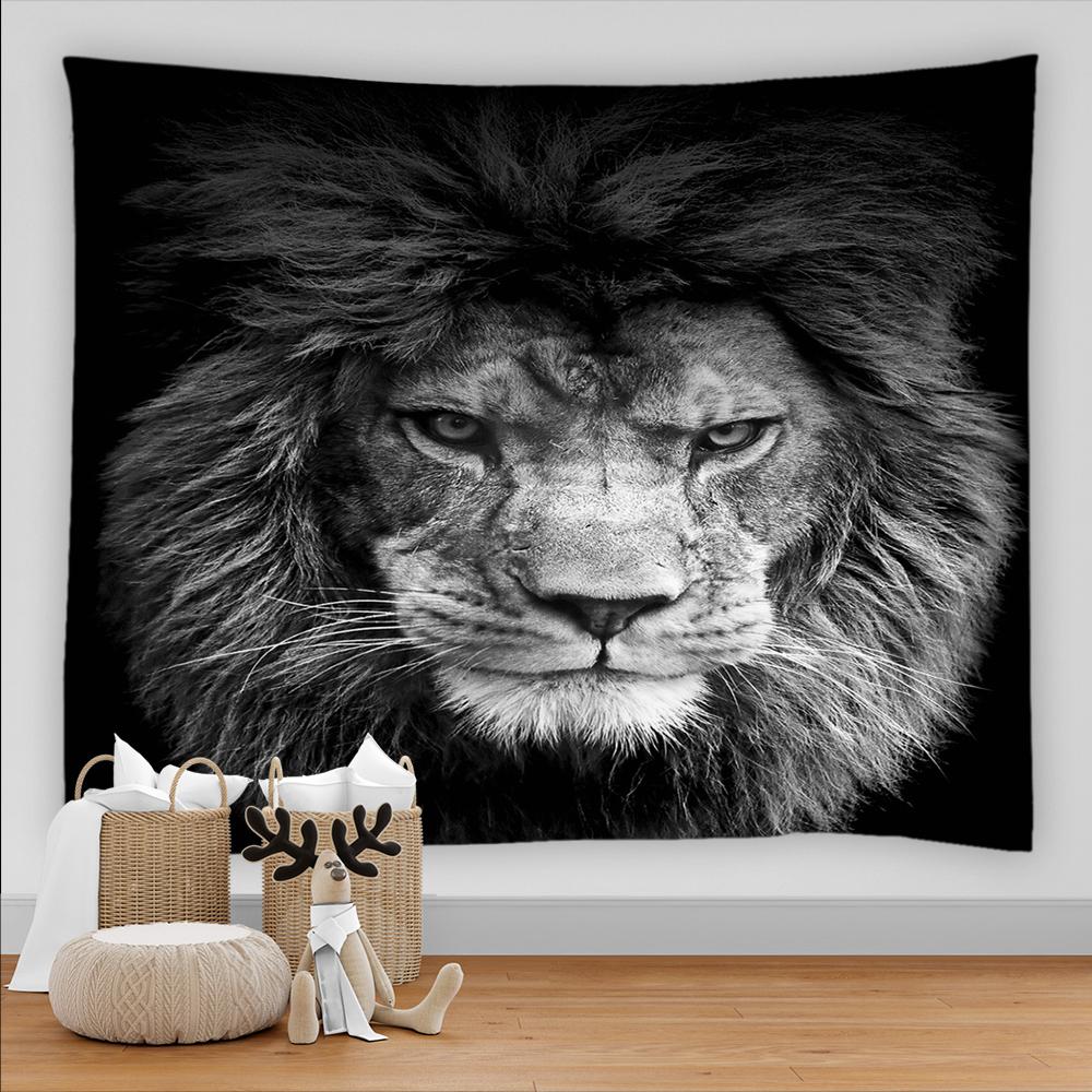 Гобелен с изображением волка, фон, психоделический настенный гобелен в этническом стиле для дома, гостиной, спальни, художественное украшение, пляжная подушка, гобелен