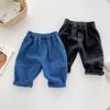 Trendy Korean Autumn Jeans for Boys (0-5 Years) - Solid Color Casual Baby Trousers AK416