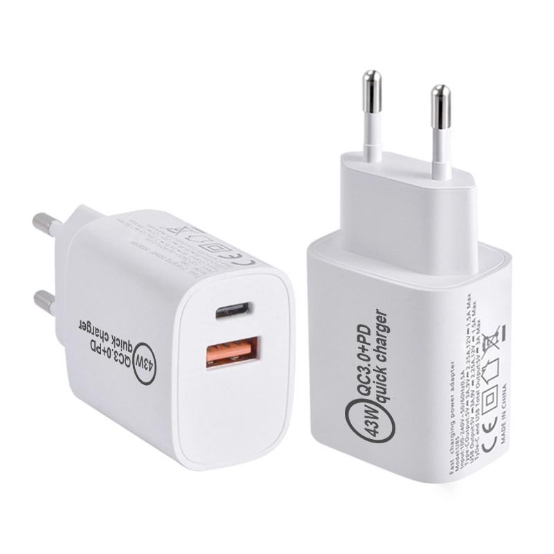 Мини PD 3.0 USB C Зарядное устройство GaN 43 Вт для телефона iPhone 16 15 14 Pro Samsung S25 Xiaomi Планшета iPad Air