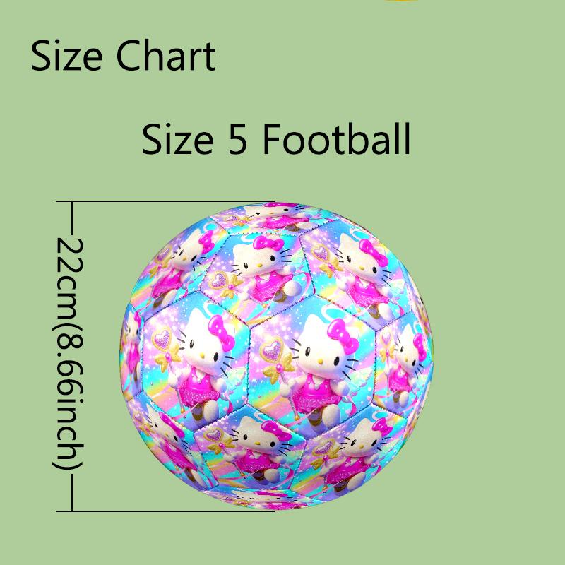 1pc Hello Kitty Pattern Football, Standard Size 5 Soccer Ball Stylish Sport Football for Competition Play and Training