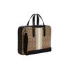 Coach Graham 39 Striped Logo Classic Canvas Leather Handbag Men Handbags Khaki White CQ036-QBE7V