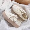 Women Platform Canvas Shoes Women White Chunky Sneakers for Youth Girls Outdoor Trainers Female Ladies Thick Sole Footwear