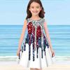 Girls' Dress Sleeveless 3D Blue Drip Print Summer Daily Cute Casual Sweet Kids A Line Dress Tank Dress