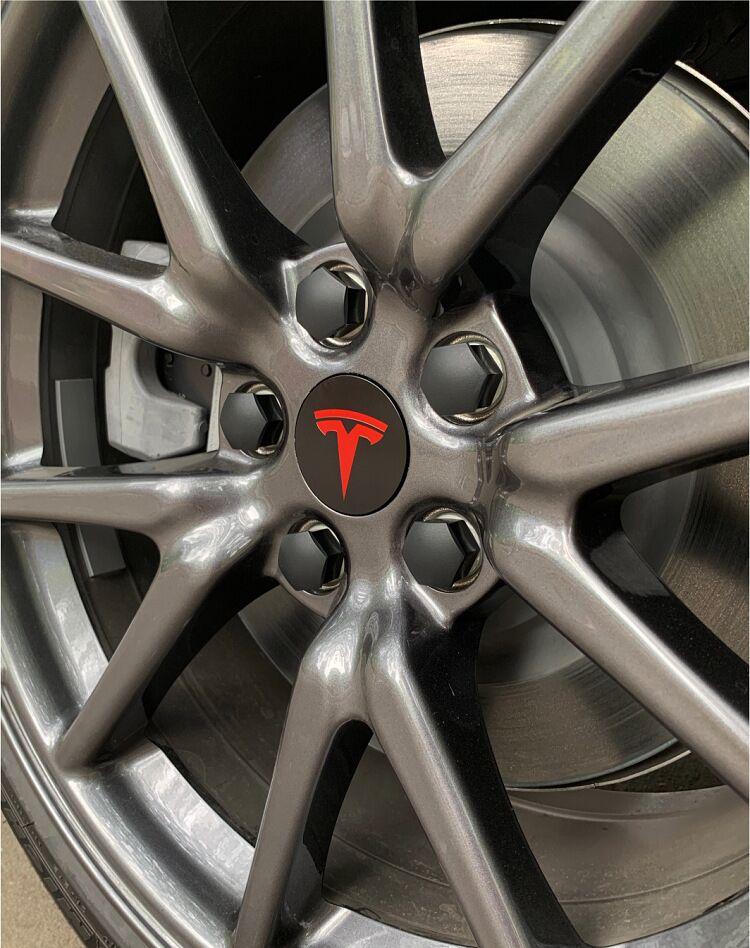26PCS 30PCS Wheel Centerfor Tesla Model 3 Model Y 2025 Model Y Juniper Car Hub Decorative Caps Badge Lug Nut Protective Cover