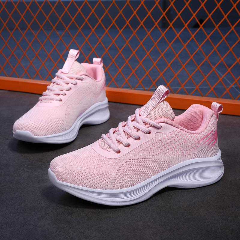 Fashion Women Sneakers Mesh Breathable Sports Running Jogging Chunky Platform Flat Shoes Student Casual Trainers Anti-slip Sneakers