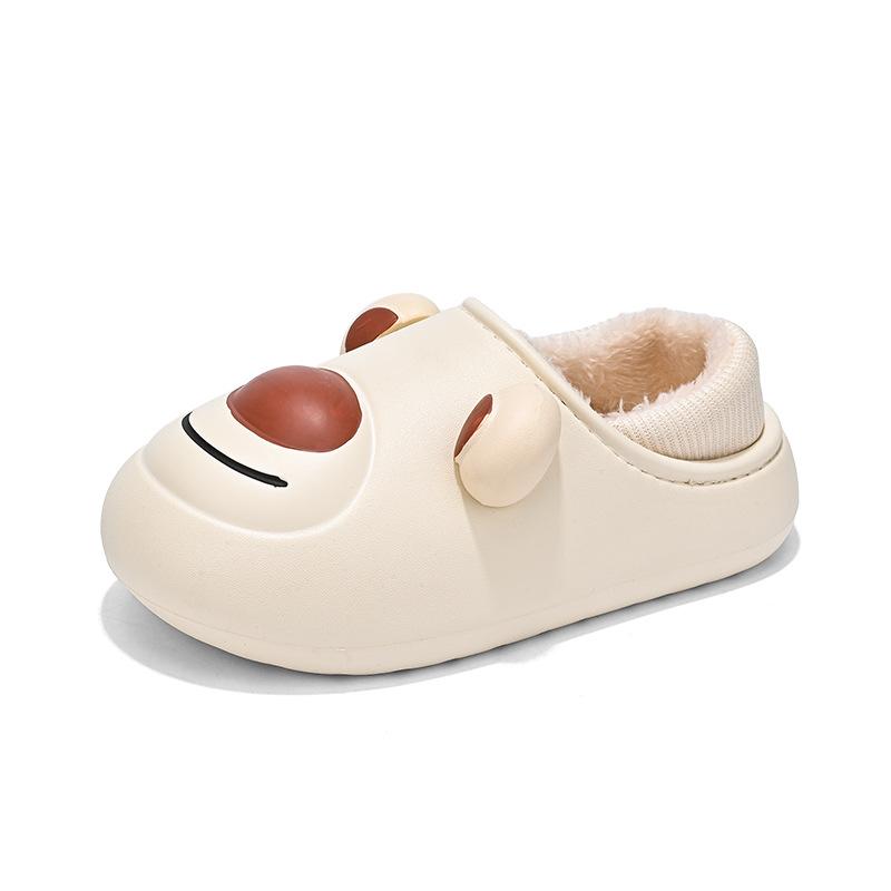 Водонепроницаемые зимние милые плюшевые тапочки с медвежьим мехом для женщин и мужчин, теплые женские тапочки для дома и улицы, удобные хлопковые туфли унисекс