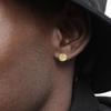 14k Gold Plated Round Rough Textured Cookie Nugget Stud Earrings For Men/Women Unisex