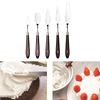 Professional Cake Decorating Spatulas Stainless Steel Spatulas Wooden Handle Baking Tool for Chocolate Fondant Art