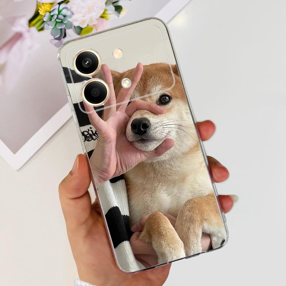 Чехол для Xiaomi Poco X6 Pro 5G Новый модный окрашенный чехол Прозрачный силиконовый чехол для телефона для Xiaomi Poco X6 Neo PocoX6 Pro Мягкие чехлы
