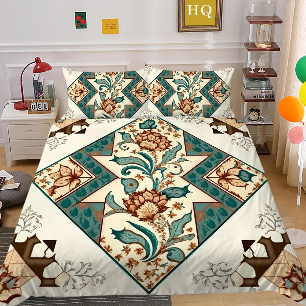 Домашнее постельное белье 3D Высокое качество с принтом пейсли для женщин, королевский размер, декор для спальни, комплект постельного белья, покрывало