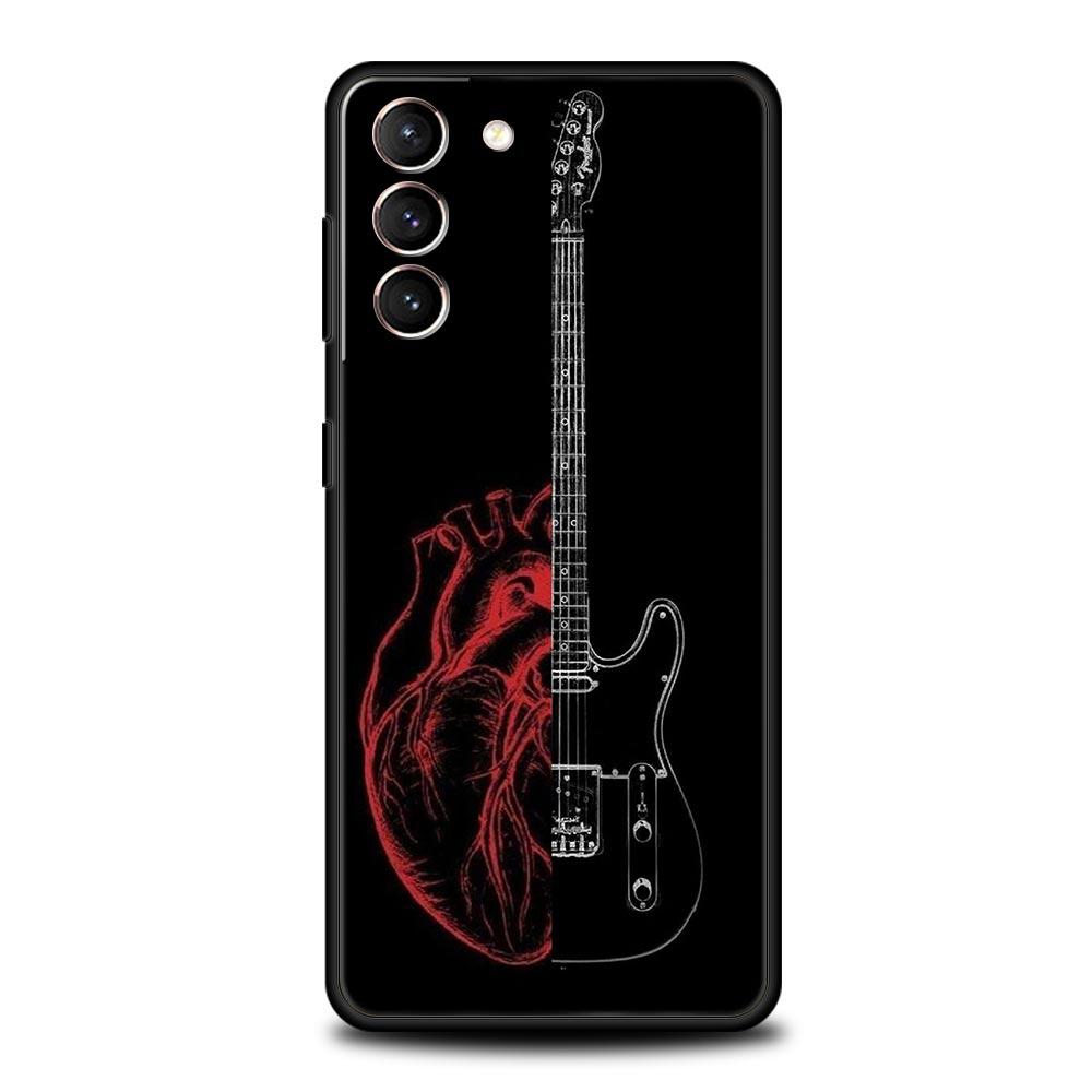 Phone Case For Samsung Galaxy S24 S23 Ultra S22 S21 S20 FE 5G S10 S10E S9 Plus S8 Cover Guitar Strings Music Guitares Instrument