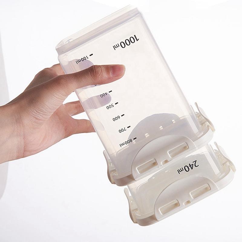 650/1000/1800 мл пластиковая банка для хранения с герметичной крышкой, герметичные контейнеры для хранения продуктов, емкость для хранения зерновых, соевой муки, сахара