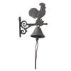 [A3201] - Vintage Gray 'Rooster' Wall Bell - 27x20x10 Cm