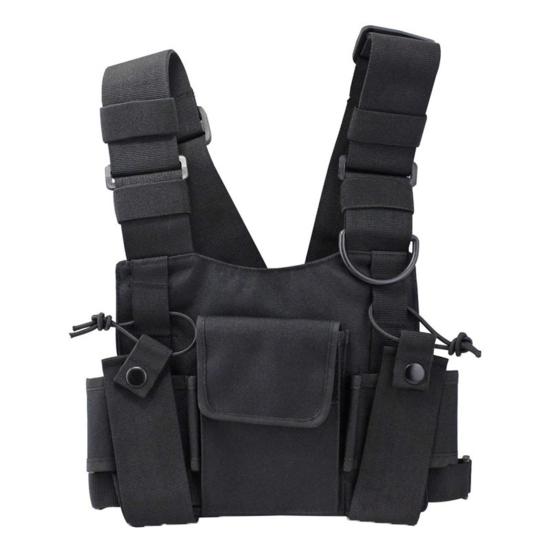 Универсальная нагрудная сумка для двухсторонней радиостанции, держатель для рации hands-free, регулируемая водостойкая сумка-жилет на грудь