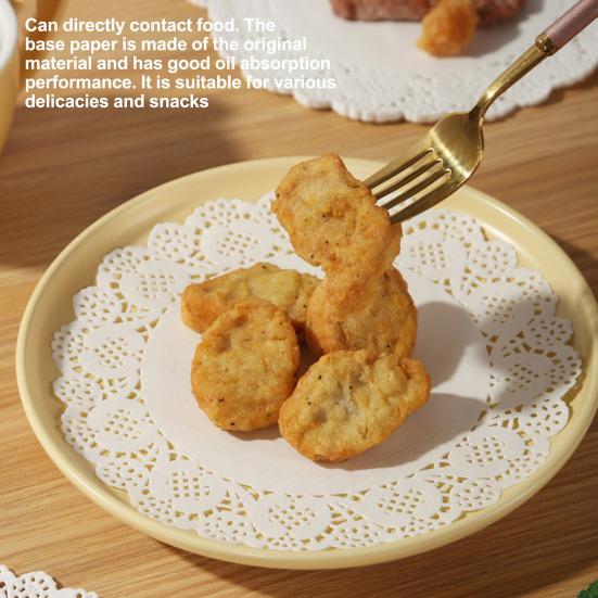 100 шт. бумага для выпечки, элегантный кружевной дизайн, впитывающая масло бумага, одноразовые вкладыши для выпечки, домашняя кухня