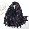 2024 Spring And Autumn Winter New Cotton And Hemp Long Thin Scarf Travel Versatile Sunscreen Warm Shawl For Women