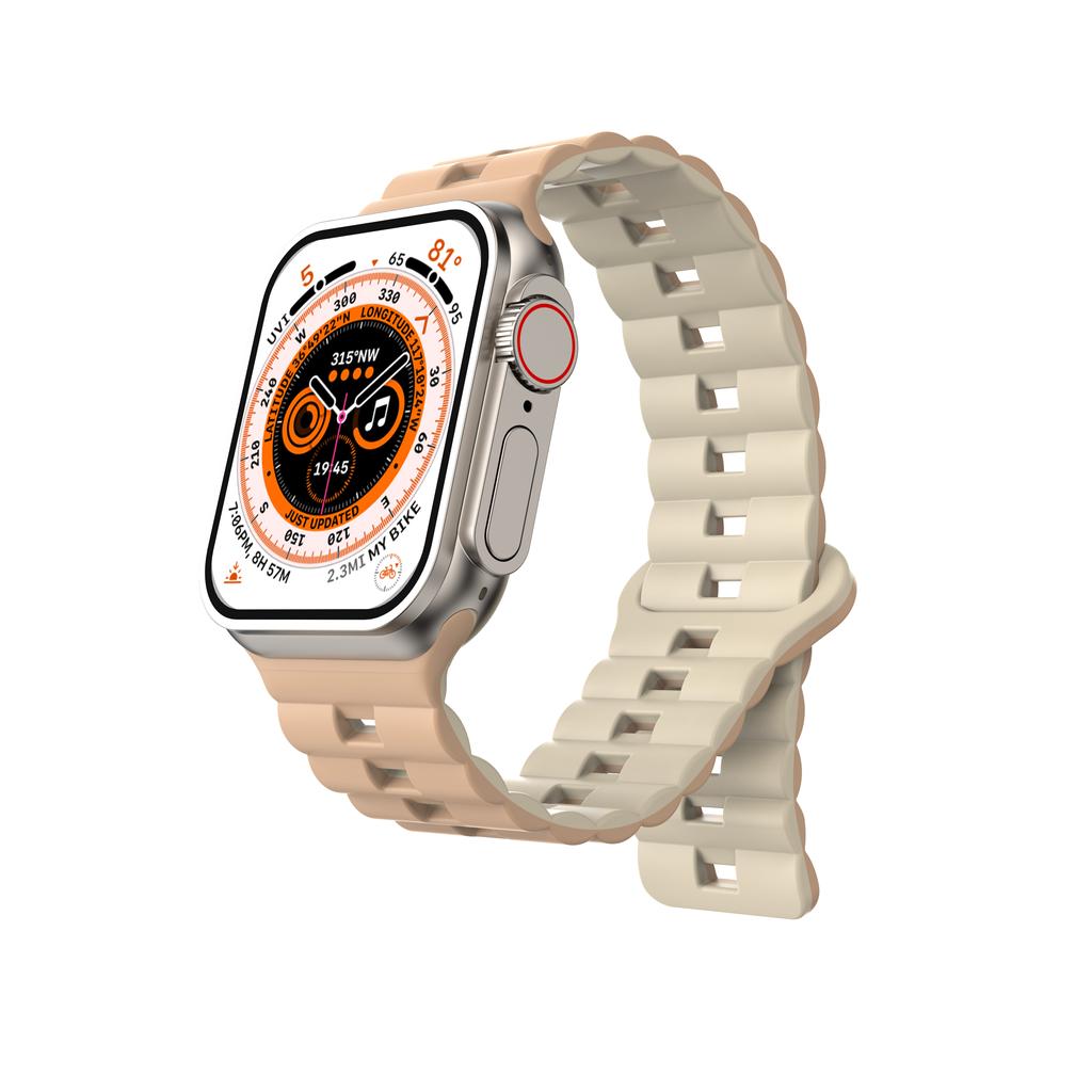 Силиконовый ремешок для Apple Watch Ultra 2 1 49 мм серии 9 8 7 45 мм 44 мм 42 мм 38 мм 40 мм спортивный ремешок для iWatch 6 5 4 3 se аксессуары для браслетов