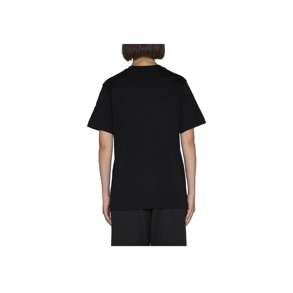 Moncler FW23 Letter Print Crew Neck Pullover Short Sleeve T-Shirt Women Tops Black 8C00028829HP999