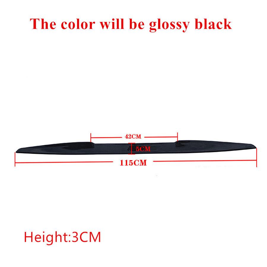 115CM  PU Glossy Black Car Rear Roof Lip Spoiler Lip Wing Tail