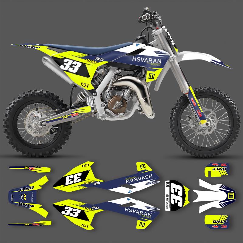 PowerZone Custom Team Graphics Backgrounds Decal Stickers Kit For Husqvarna TC65 2023 2022 2021 2020 2019 2018 2017 2016  06